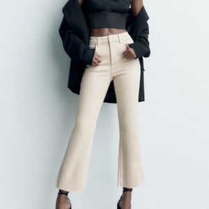 Zara High Rise Mini Flare Jeans